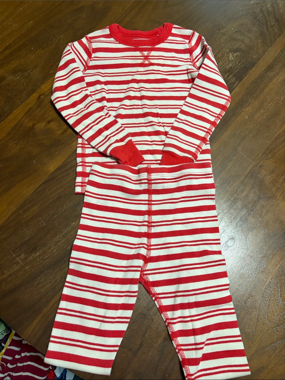 Pact Organic Red and White Striped Kids Pajama Set - Cozy Holiday Sleepwear